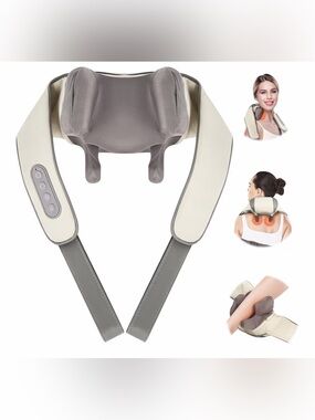 Electric Shiatsu Neck & Back Massager with Heat  - 6D Kneading Massager Pillow